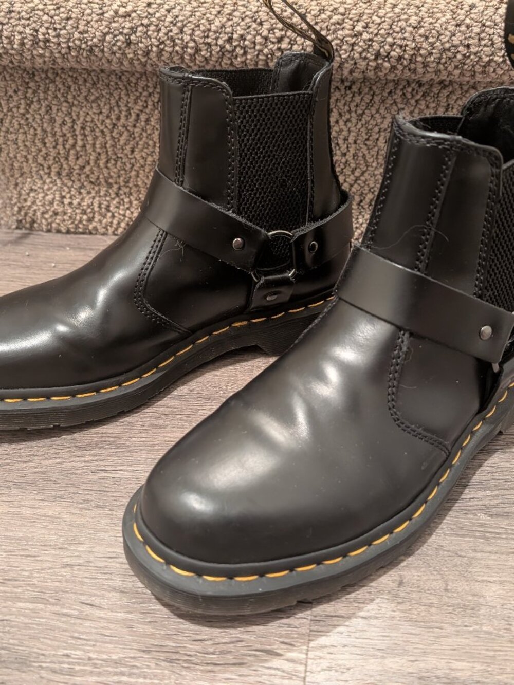 Dr. Martens Black Leather Harness Chelsea Boots